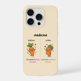ドクターキャロットのお薬前後のギャグ 医療系ジョーク iPhone 15 PROケース