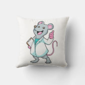 ドクターコートを着た医師としてのマウス クッション (裏面)