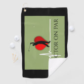 ドクターゴルフ心電図 ゴルフタオル (インサイチュ)