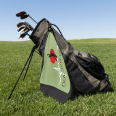 ドクターゴルフ心電図 ゴルフタオル (グリーン)