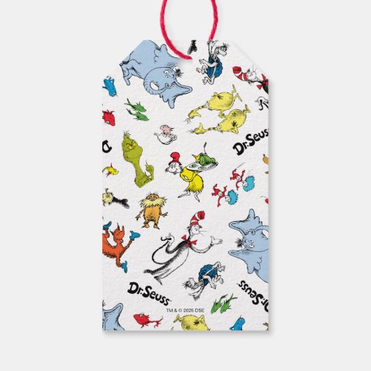 ドクターシーズキャラクター紙吹雪 |子供の誕生日 ギフトタグ (裏面)