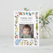 ドクターシーズキャラクター紙吹雪 |子供の誕生日 サンキューカード (スタンド正面)