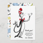 ドクターシーズキャラクター紙吹雪 |子供の誕生日 サンキューカード (正面/裏面)