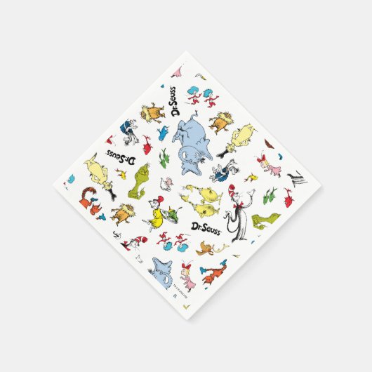 ドクターシーズキャラクター紙吹雪 |子供の誕生日 スタンダードカクテルナプキン (角)