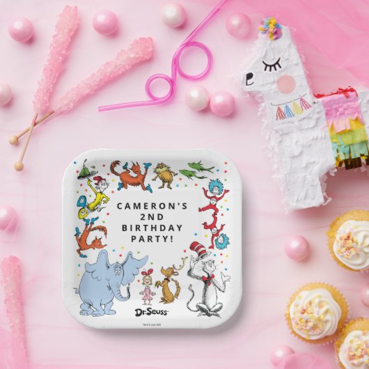 ドクターシーズキャラクター紙吹雪 |子供の誕生日 ペーパープレート (パーティー)