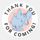 ドクターシーズキャラクター紙吹雪 |子供の誕生日 ラウンドシール (正面)