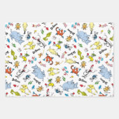 ドクターシーズキャラクター紙吹雪 |子供の誕生日 ラッピングペーパーシート (正面3)