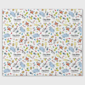 ドクターシーズキャラクター紙吹雪 |子供の誕生日 ラッピングペーパー (フラット)