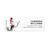 ドクターシーズキャラクター紙吹雪 |子供の誕生日 ラベル (正面)