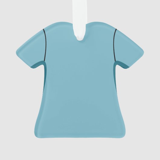 ドクタースクラブ聴診器ブルーシャツクリスマス オーナメント (裏面)