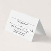 ドクターステソスコープ白アポイントメント 名刺 (裏面)