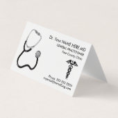 ドクターステソスコープ白アポイントメント 名刺 (正面)