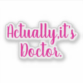 ドクターステッカー – 女性医師ステッカー – 卒業 シール (正面)