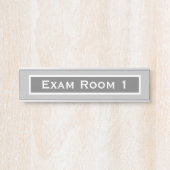 ドクターズオフィス歯科医師試験室ドアの看板グレー サインプレート (正面)