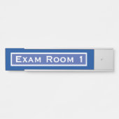 ドクターズオフィス歯科医師試験室ドアの看板ブルー サインプレート (正面)
