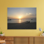 ドクターズケーブビーチ，ジャマイカサンセット2011年4月 キャンバスプリント (インサイチュ (リビング))