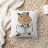 ドクターズコートを着たネズミ クッション (ブランケット)