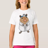 ドクターズコートを着たネズミ Tシャツ (正面)