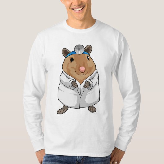 ドクターズコートを着たネズミ Tシャツ (正面)