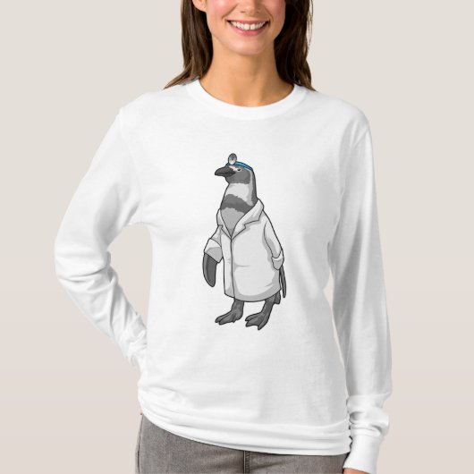 ドクターズコートを着たペンギン Tシャツ (正面)