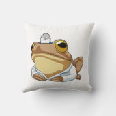 ドクターズコートを着た蛙 クッション (裏面)