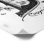 ドクターソングシート歌詞の患者ヴィンテージ ポスター (角)