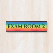 ドクタードクターズ試験室事務所ドアのサイン虹 サインプレート (正面)