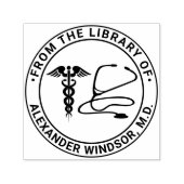 ドクターナースカドゥセウス聴診器書籍名 セルフインキングスタンプ (デザイン)