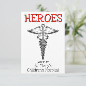 ドクターナース医療シンボル看護ヘルス気に サンキューカード (スタンド正面)