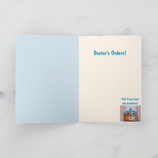 ドクターネコと魚は元気になる カード (内部)