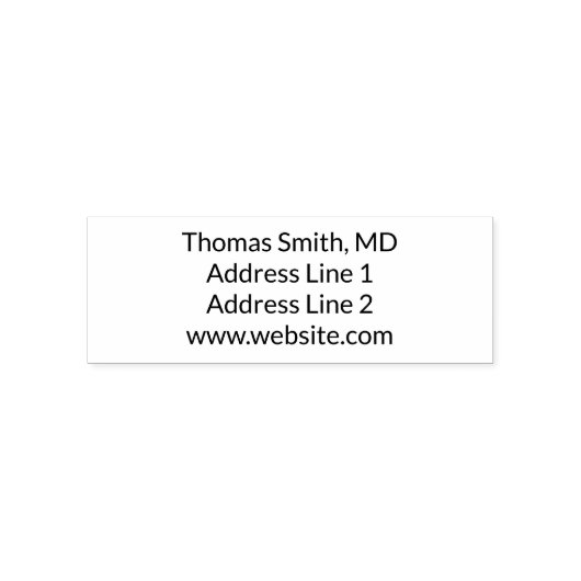 ドクターネームWebサイト差出人住所テンプレート セルフインキングスタンプ (デザイン)