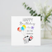 ドクターハッピーバースデーバルーンフラット誕生日 シーズンカード (スタンド正面)