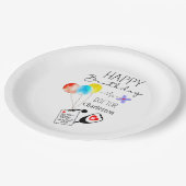 ドクターハッピーバースデーバルーンフラット誕生日 ペーパープレート (アングル)