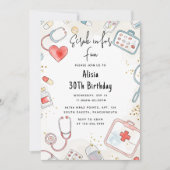 ドクターハート登録ナースの追加Rn 30th Birthday 招待状 (正面)