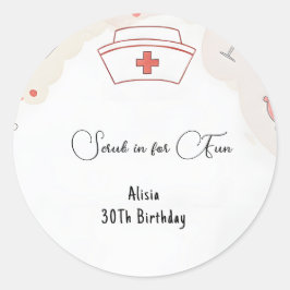 ドクターハート登録ナースRn 30th誕生日 ラウンドシール