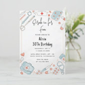 ドクターハート 登録看護師 30歳の誕生日 招待状 (スタンド正面)