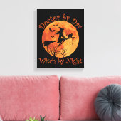 ドクターバイデイウィッチbyナイト – 面白いハロウィーン キャンバスプリント (インサイチュ (リビング))