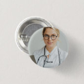 ドクターパーソナライズされたの写真と名前 缶バッジ (正面&裏面)
