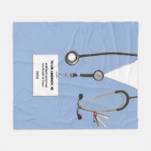 ドクターパーソナライズされたギフトアイディア フリースブランケット (正面(横))