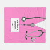 ドクターパーソナライズされたギフトアイディア フリースブランケット (正面(横))