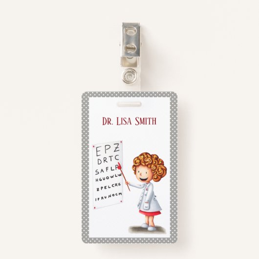 ドクターパーソナライズされたバッジクリップ。 バッジ (正面クリップ)