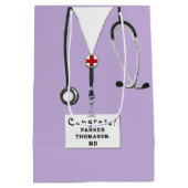 ドクターパーソナライズされたミディアム抱き枕 ミディアムペーパーバッグ (裏面)