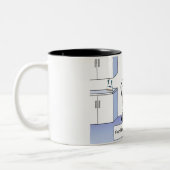 ドクターパーソナライズされた – 男性の漫画 ツートーンマグカップ (左)