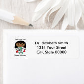 ドクターヒすごいロパーソナライズブラック女性 ラベル (インサイチュ)