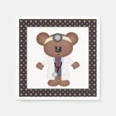 ドクターベアの漫画パーティーナプキン スタンダードカクテルナプキン (正面)