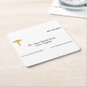 ドクターホワイト スクエアペーパーコースター (アングル)