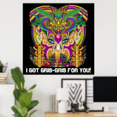 ドクターマルディグラスパーティーテーマお願いビューノート ポスター (ホームオフィス)