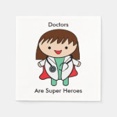 ドクターメスすごいヒーローのユーモア可愛いパーソナライズ スタンダードカクテルナプキン (正面)