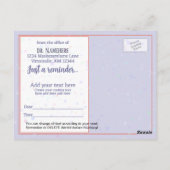 ドクターメディカルアポイントメントリマインダーおもしろいナース ポストカード (裏面)