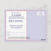 ドクターメディカルアポイントメントリマインダーおもしろいナース ポストカード (裏面)